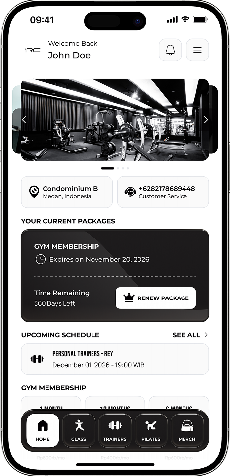 One Royal Club mockup screen 2